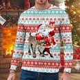 thumbnail image 2 of PMUYBHF Homme Chandail à Capuchon Noir pour Hommes Automne et Hiver Décontracté Tendance de Noël Imprimé Chandail à Col Rond Chandail à Capuchon Chandail pour Hommes Chandail à Capuchon TG, 2 of 4