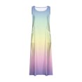 thumbnail image 4 of FAIWAD Robes d'Été Grande Taille pour Femmes 2024 Sans Manches Décontractées Robe Maxi Dégradé Boho Plage Robe Débardeur, 4 of 5