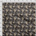 thumbnail image 4 of oneOone Coton Flex Brun Tissu Floral Rétro Tissu Imprimé par la Cour 40 Pouces de Large, 4 of 5