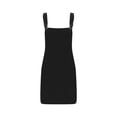 thumbnail image 5 of KIHOUT Women's Pinafore Skirt Overalls Summer Adjustable Straps Ladies Ribbed Short Dress with Pockets, 5 of 5