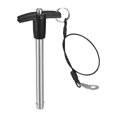 thumbnail image 1 of Unique Bargains T Handle Lock Pins, 3/8' Pin Dia. 3-35/64' Usage Length Stainless Steel Push-Button Quick Release Pin, 1 of 5