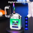 thumbnail image 4 of Big Savings! Creative Gradient Color Lighter, Outdoor Windproof Lighter with Double Arcs, Cool Transparent Lighter for BBQ, Camping, and Fire Starting, 4 of 6