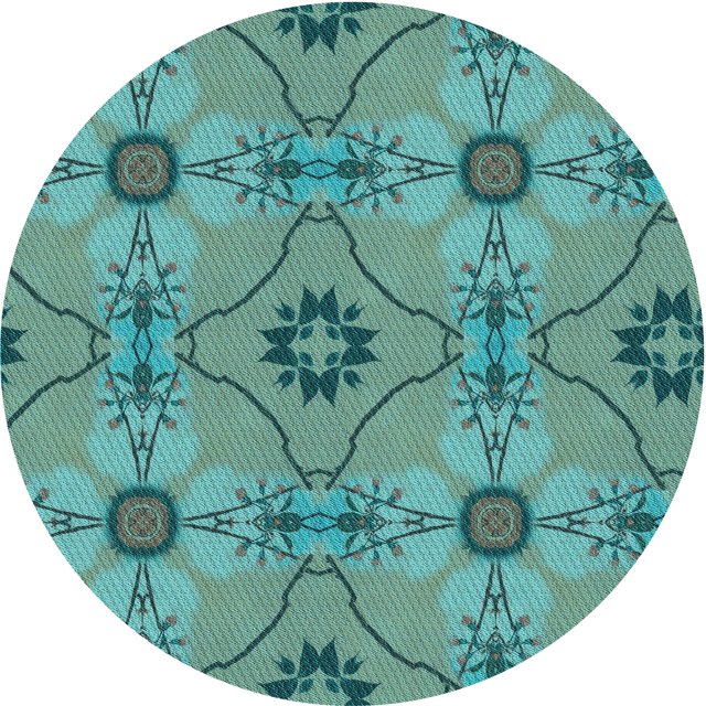 Ahgly Company Tapis d'Intérieur Lavable en Machine Carré Turquoise Vert, 3 Pieds Carré