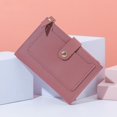 thumbnail image 3 of Card Holder Pouch Women Purse Versatile Women‘s Purse with Button Closure Solid Color Card Holder Wallet Portable Changes, 3 of 5