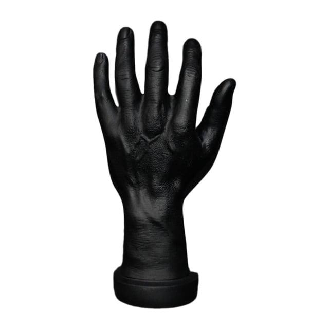 Bunblic Hand Model Jokes Toy Lifelike,Photo Props,Fake Hand Mannequin Hand for Cosplay Decoration Jewelry Display Party Nail Training black