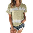 thumbnail image 2 of Wolfast T-Shirts pour Femmes Mode Femmes Mode T-Shirt Imprimé Manches Courtes Blouse Col Rond Hauts Décontractés Manches Courtes Blouses pour Femmes, 2 of 9