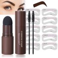 thumbnail image 1 of LAICAIW Eyebrow Stamp, Waterproof Brow Stamp Shaping Kit Eyebrow Definer, Professional Eyebrow Powder, One Step Brow Stamp Shaping Kit, 10 Reusable Eyebrow Stencils, 2 Eyebrow Pen Brushes, Dark Brown, 1 of 7