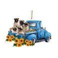 thumbnail image 1 of Ornements Suspendus Mignons en Forme de Chien de Voiture 3D, 1 of 9