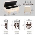 thumbnail image 3 of HOMCOM Storage Ottoman Bench, Flip-Top Bedroom Bench, 18.5 Gallons, Beige, 3 of 10
