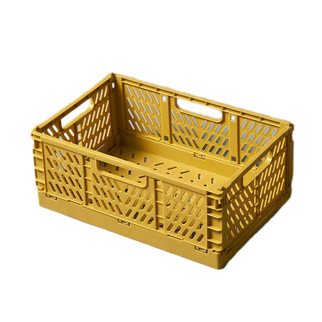 Large Folding Storage Basket, Durable Plastic Organizer for Fruits and Toys