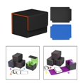 thumbnail image 4 of DYNWAVECA Card Deck Box Organizer Magnetics Closure Durable Standard Sports Cards Case Black Orange, 4 of 10