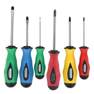 6PCS Alloy Steel Service Screwdriver Set Ergonomic Handle Maintenance Screw Driver Kit
