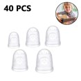 thumbnail image 2 of Silicone Guitar Finger Guards, Guitar Fingertips, Finger Protection Caps, Guitar Fingertip Protectors, Finger Guards for Ukulele, Finger Guards for Bass, 5 Sizes 40 pieces, 2 of 9