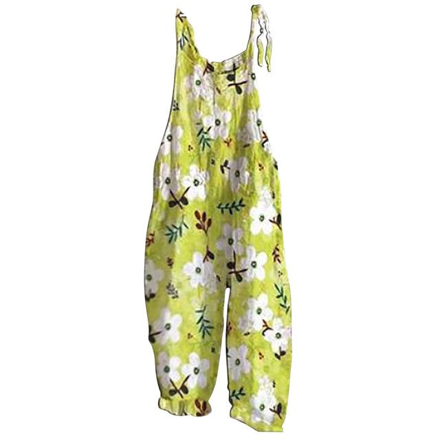 Birdeem Women Ladies Printed Summer Sleeveless Backless Loose Long Playsuits Rompers Jumpsuit