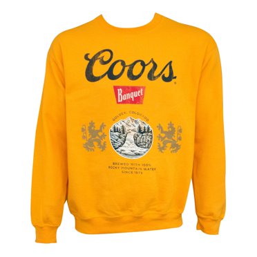 Coors Banquet Men's Crewneck Golden Sweatshirt-XLarge