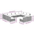 thumbnail image 4 of vidaXL 11 Piece Garden Lounge Set with Cushions Black Poly Rattan, 4 of 4