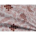 thumbnail image 4 of oneOone Rayon Dark Red Fabric Geometric Texture Dress Material Fabric Print Fabric By The Yard 56 Inch Wide, 4 of 5