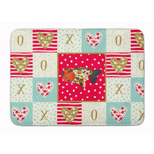 Carolines Treasures CK5476RUG Tapis en Mousse à Mémoire de Forme Lavable en Machine 19 x 27 Po. Ranchu Goldfish Love