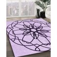 thumbnail image 3 of Ahgly Tapis Rectangulaire Lavable en Machine Orchidée Violet, 2 Pieds x 5 Pieds, 3 of 7