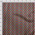 thumbnail image 4 of oneOone Georgette Viscose Orange Fabric Geometric Sewing Material Print Fabric By The Yard 42 Inch Wide, 4 of 4