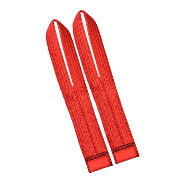 S SERENABLE 2Pcs Weight Lifting Straps Gym Wrist Wraps for Bodybuilding Exercise Fitness red