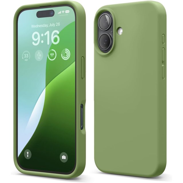KOMI Compatible with iPhone 16 Pro Max Case, Premium Liquid Silicone Case, Full Body Protective Cover, Shockproof, Slim Phone Case, Anti-Scratch Soft Microfiber Lining, 6.9 inch Cedar Green
