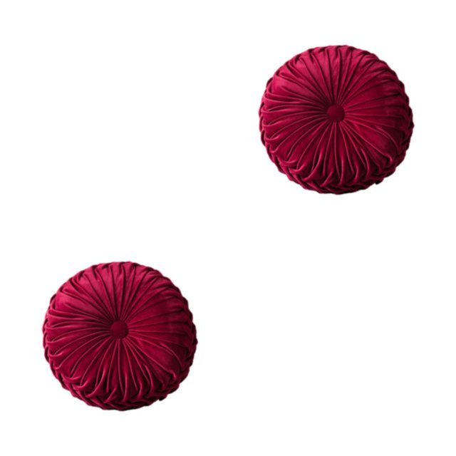 Maytalsory Skin Friendly Decorative Throw Pillow Made With Polyester And PP Cotton Decorative Cushion Simple Wine-red 38CM 2Set