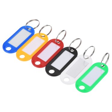 Unique Bargains Clé de Bagage en Plastique 51x22 mm avec Anneau Fendu 6 Couleurs Ensemble 48 en 1
