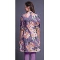 thumbnail image 4 of Bimba Kurti à Manches Retroussables pour Femmes, Col Mandarin Imprimé, Hauts de Kurti Courts, 4 of 6