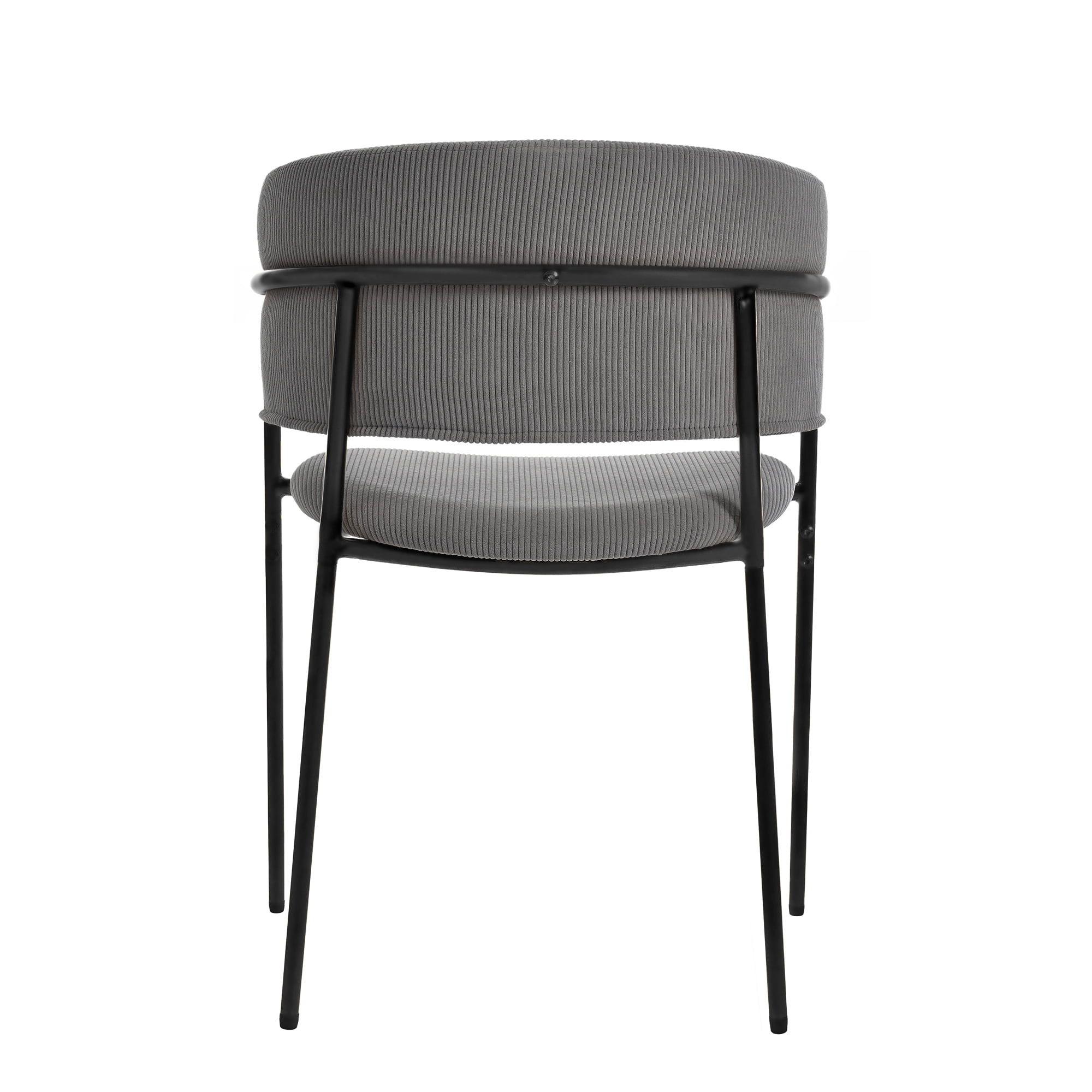 Ensemble de 4 chaises d'appoint modernes Noble House HORIZON avec pieds inclinés et pieds réglables (gris)