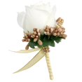 thumbnail image 2 of simhoa Badges de Mariage Badges d'Invité Invité, Blanc et Or, 2 of 8