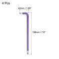 thumbnail image 2 of Unique Bargains 8mm Ball End Hex Key Wrench, L Shaped Long Arm S2 Steel Repairing Tool 4 Pack, 2 of 5