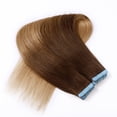 thumbnail image 2 of Tape in Human Hair Extensions Highlight Balayage Long Straight Soft hair, 2 of 6