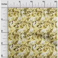 thumbnail image 2 of oneOone Silk Tabby Yellow Fabric Abstract Sewing Material Print Fabric By The Yard 42 Inch Wide, 2 of 4