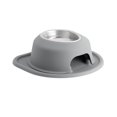 thumbnail image 1 of WeatherTech Système d'Alimentation pour Animaux de Compagnie Simple Hauteur 4 Pouces - Acier Inoxydable - Gris Foncé, 1 of 1