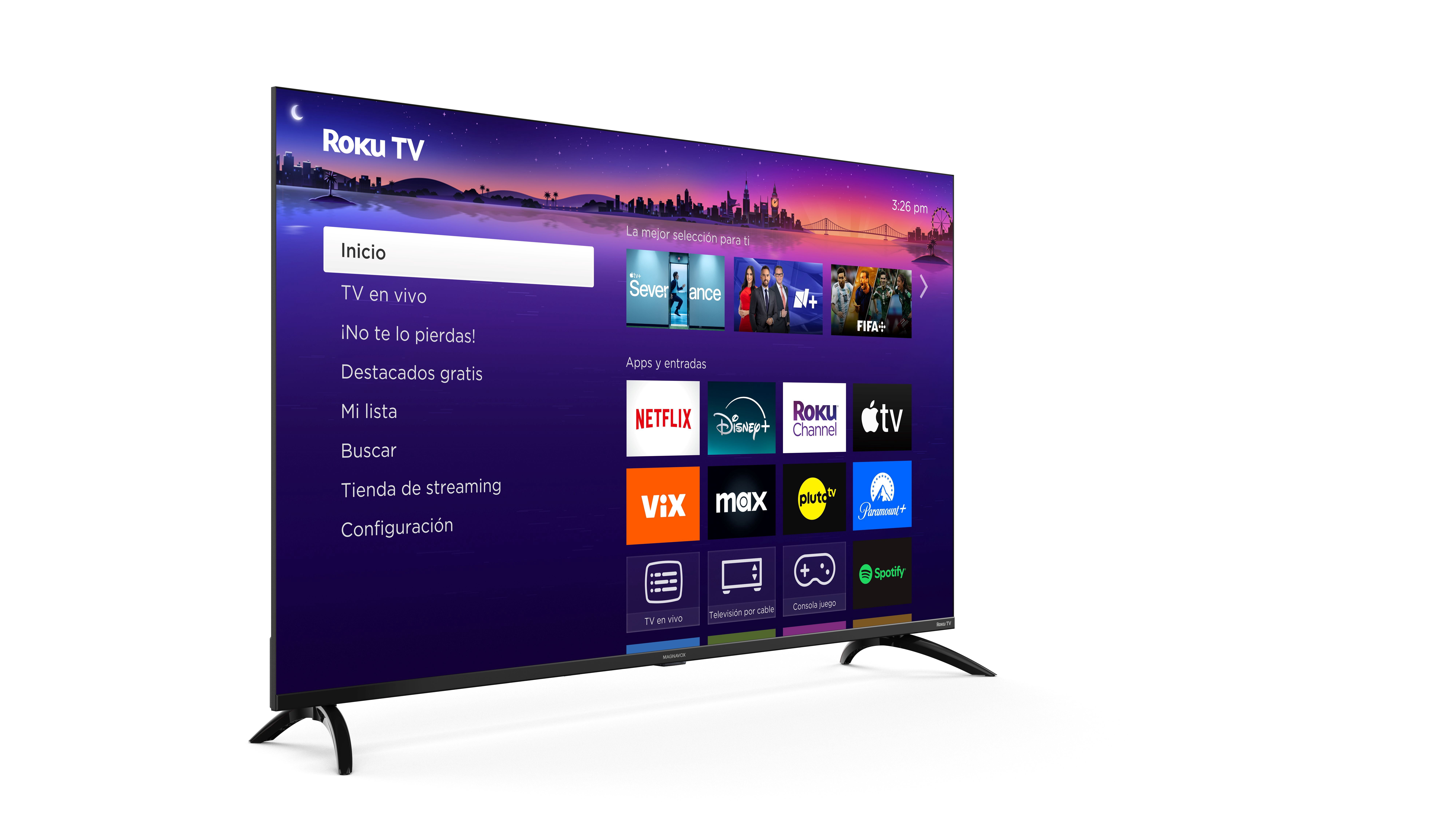 Magnavox 43” 4K Ultra HD HDR LED Roku Smart TV, Dolby Digital Plus Audio, Black