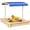 Natural Wood, variant on Outsunny Wooden Sandbox with Cover, Adjustable Canopy, Dark Brown