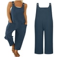 thumbnail image 3 of Jumpsuits For Women Sleeveless Backless Spaghetti Strap Wide Leg Pants, 3 of 5