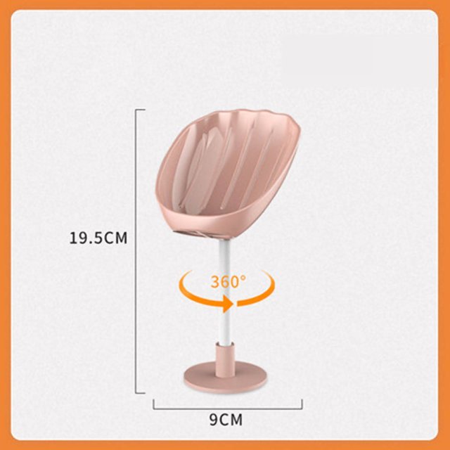 Support de Bain Boîte Étanche Charge Forte Facile à Ranger Matériau PP Plats pour Douche 1pcs Rose