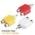 thumbnail image 2 of Unique Bargains Male/Female RCA Connector Y Splitter Video Audio Video Connectors 5pcs, 2 of 6