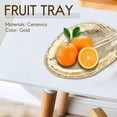 thumbnail image 3 of Decorative Gold Leaf Ceramic Plate Dish Porcelain Candy Trinket Dish Jewelry Fruit Serving Tray Storage Plate Crockery Tableware, 3 of 9