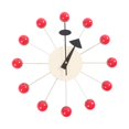 thumbnail image 3 of Elodie Round Ball Wall Clock Quiet Mid Century for Living Room Kitchen Decor Clocks Red Ball, 3 of 8