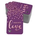 thumbnail image 1 of Inkdotpot Rose Gold Foil Paper Hang Tags Made With Love Text Favor Tags 50 Pieces, 1 of 6
