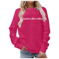 thumbnail image 1 of Chandail de Mode d'Hiver pour Femmes, Imprimé Festif de Noël, Haut à Col Rond, Chandails à Capuchon Mignons pour Femmes, Chandail à Capuchon pour Femmes, Chandails Confortables pour Femmes, Chandails à Capuchon Butter pour Femmes, Sweat pour Dames, Softball pour Filles, Échauffement, 1 of 5