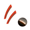 thumbnail image 3 of Lefu 2pcs Rouge Voiture Roue Sourcils Autocollants Réfléchissants Autocollants Bande de Fibre de Carbone, 3 of 9