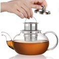 thumbnail image 2 of Hiware Glass Teapot with Removable Stainless Steel Lid & Infuser, 33 Ounce Teapot Stove Top Safe for Blooming & Loose Leaf, 2 of 5