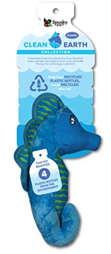 Clean Earth Plush - 100% Sustainable Seahorse Dog Toy