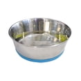 thumbnail image 1 of Silicone Stainless Steel Pet Dog Bowl Water Basin Anti-Slip Bottom Large Capacity, 1 of 5