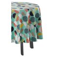 thumbnail image 3 of Vargottam Indoor/OutdoorRoundTablecloth 58 InchRoundTablecloth Waterproof PatioTableCloths- Spring/SummerTableCovers for Backyard CircularTable/BBQs/Picnic -Aquamarine2, 3 of 8