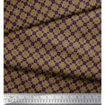 thumbnail image 3 of Soimoi polyester Crepe Fabric Check & Floral Artistic Print Fabric by the Yard 42 Inch Wide, 3 of 3